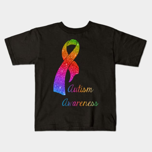 Autism Awareness Ribbon Shirts For Women Men Kids Kids T-Shirt by Danielsmfbb
